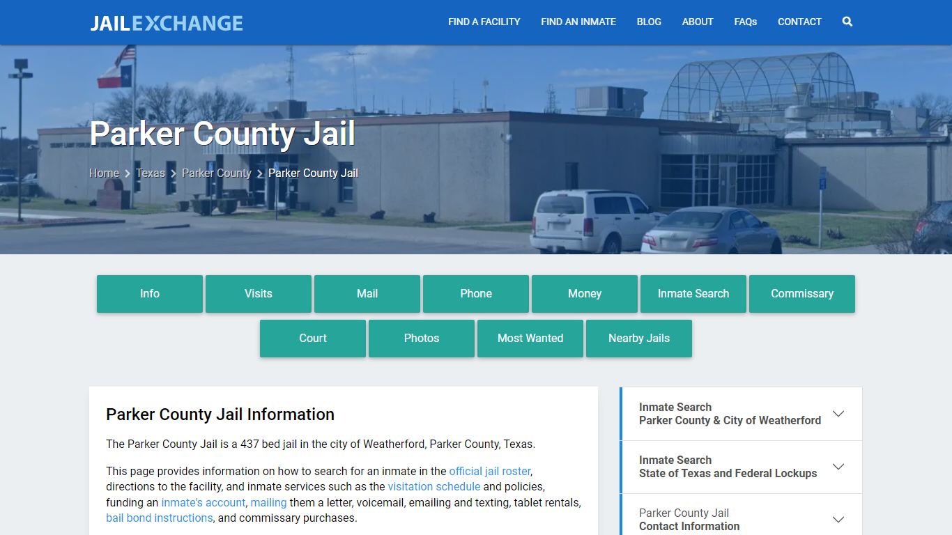 Parker County Jail, TX Inmate Search, Information